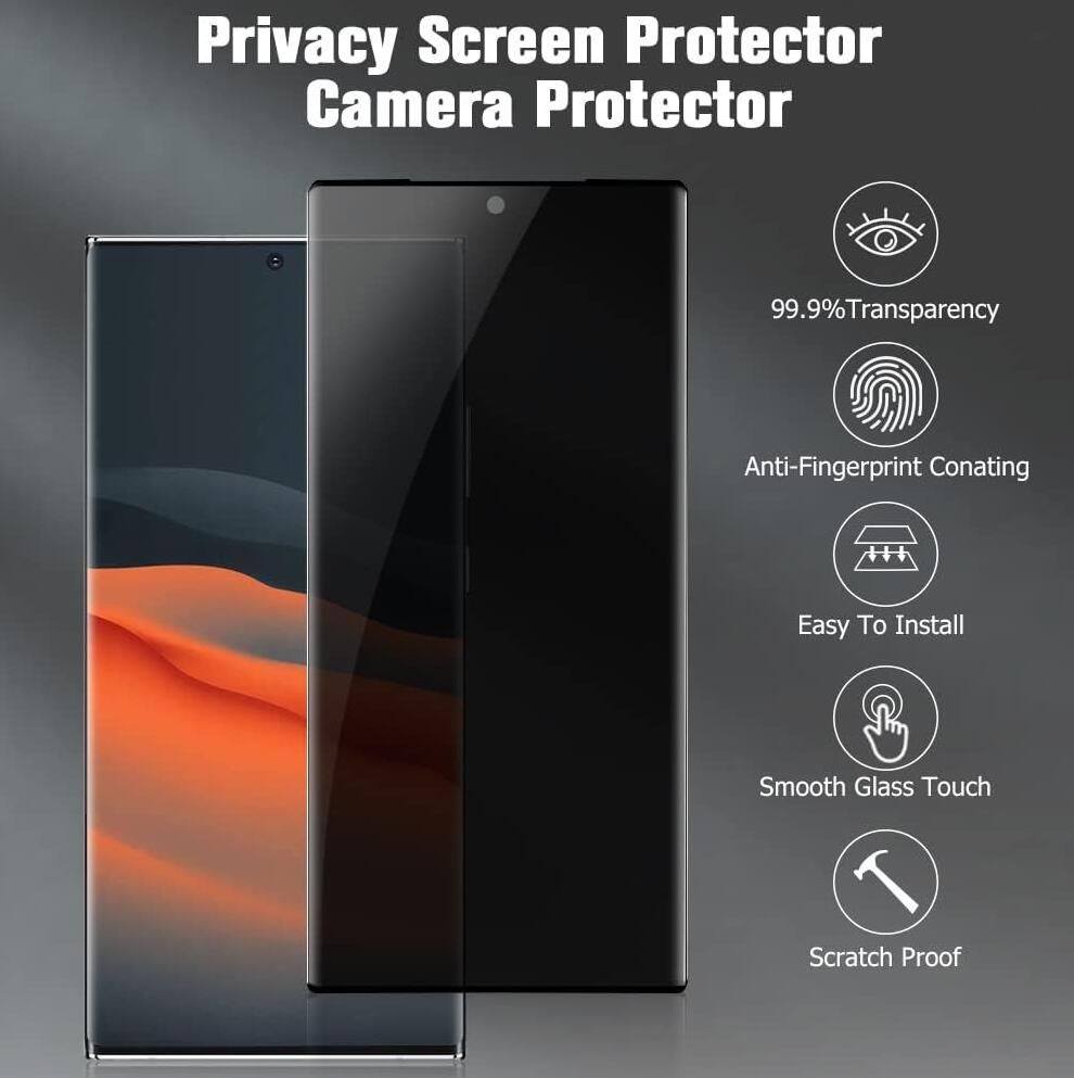 [2 Pack] Anti-Spy Tempered Glass Samsung Galaxy Note20 Ultra Screen Protector