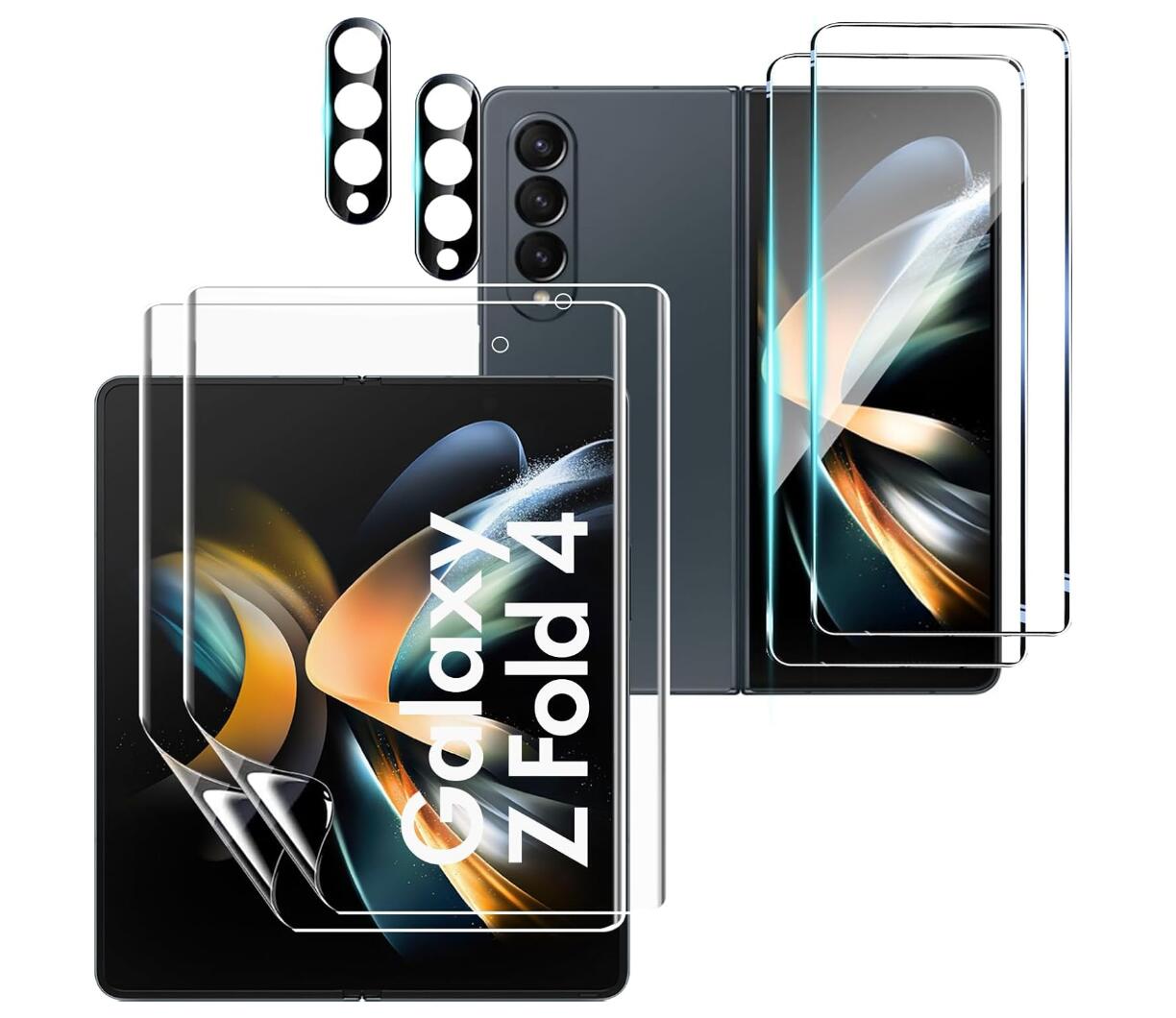 [2 Pack] Clear Tempered Glass Samsung Galaxy Z Fold4 Screen Protector