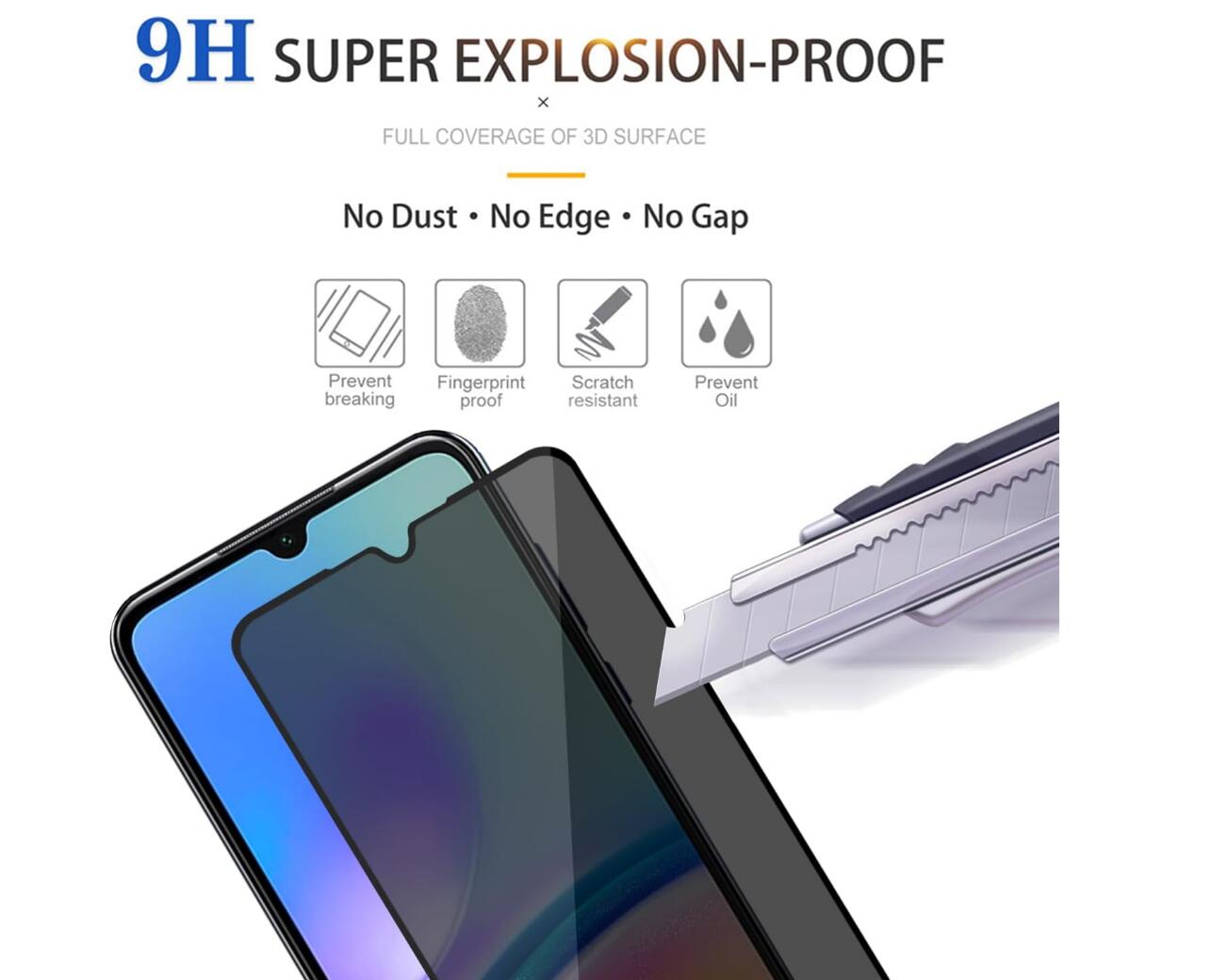 [2 Pack] Anti-Spy Tempered Glass Samsung Galaxy A05 Screen Protector