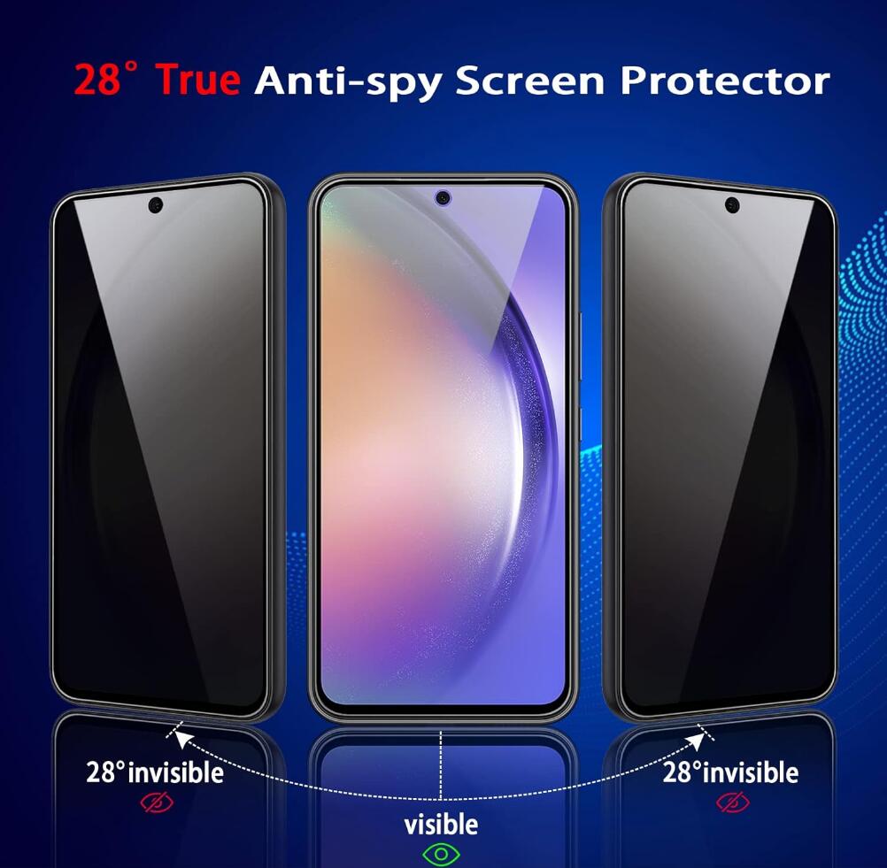 [2 Pack] Anti-Spy Tempered Glass Samsung Galaxy A54 Screen Protector