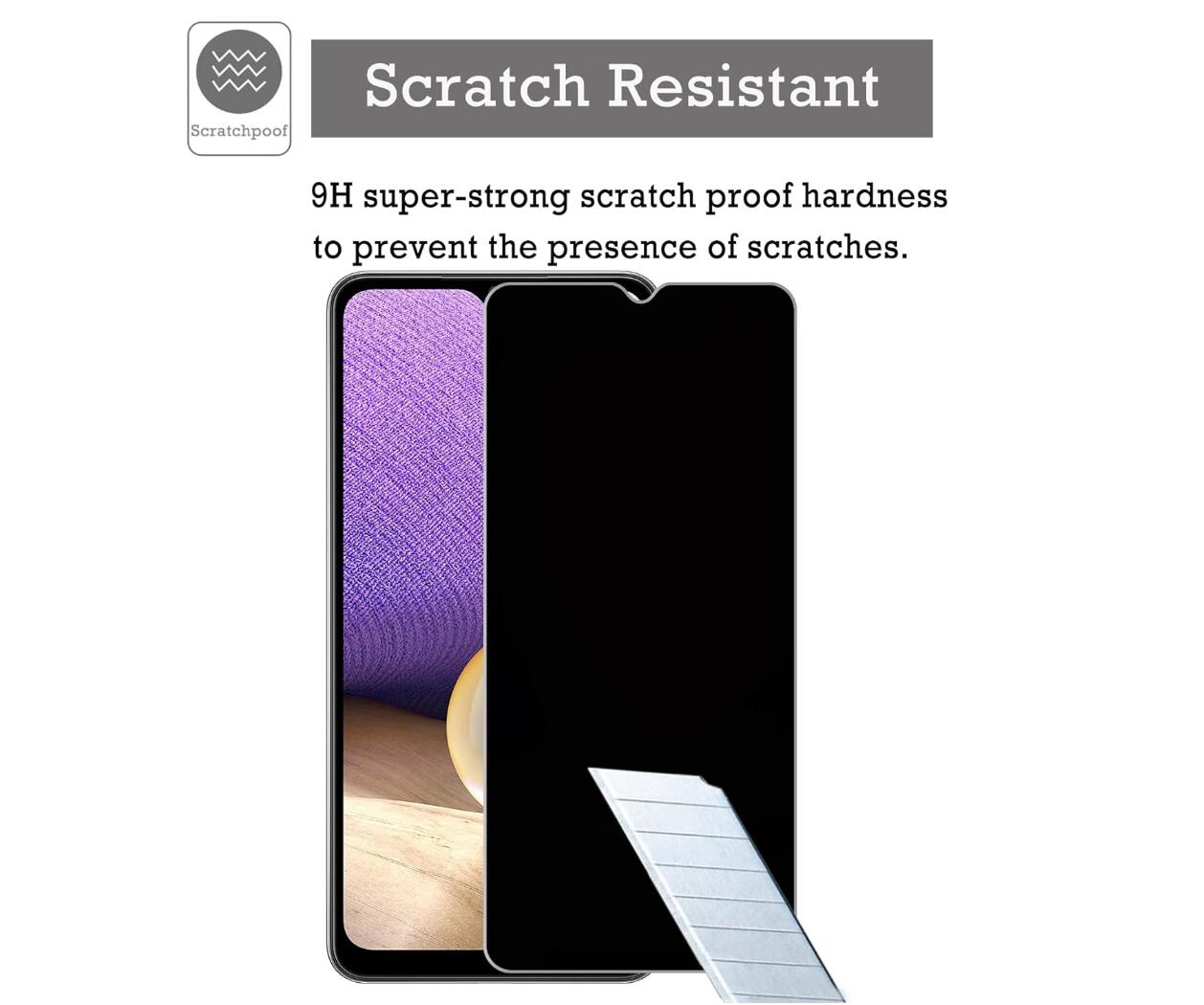 [2 Pack] Anti-Spy Tempered Glass Samsung Galaxy A30s Screen Protector