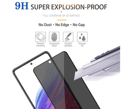 [2 Pack] Anti-Spy Tempered Glass Samsung Galaxy A53 Screen Protector