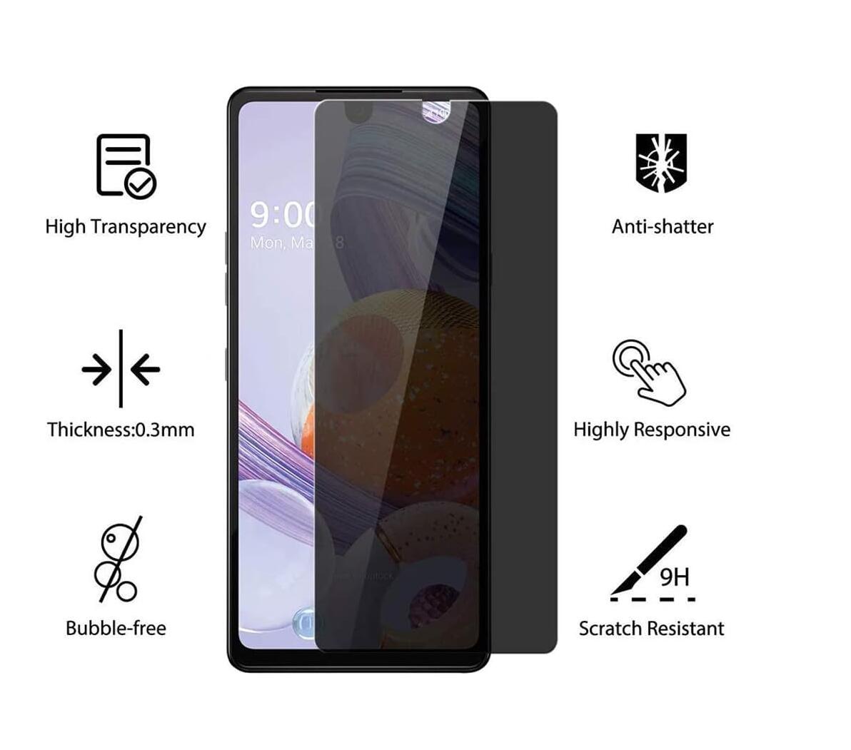 [2 Pack] Anti-Spy Tempered Glass Samsung Galaxy A82 Screen Protector