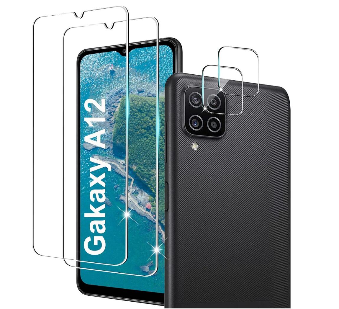 [2 Pack] Clear Tempered Glass Samsung Galaxy A12 Screen Protector