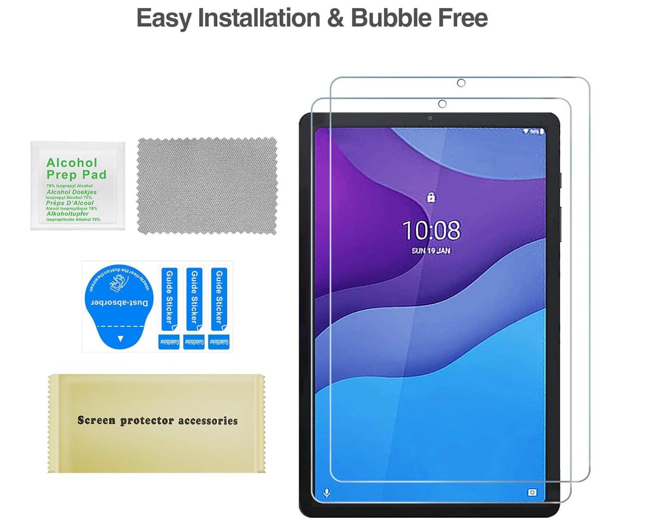 [2 Pack] Clear Tempered Glass Lenovo Tab M10 HD (2020) Screen Protector