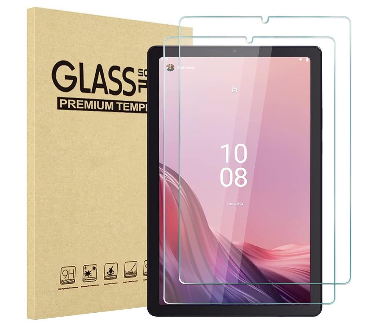 [2 Pack] Clear Tempered Glass Lenovo Tab M9 (2023) Screen Protector