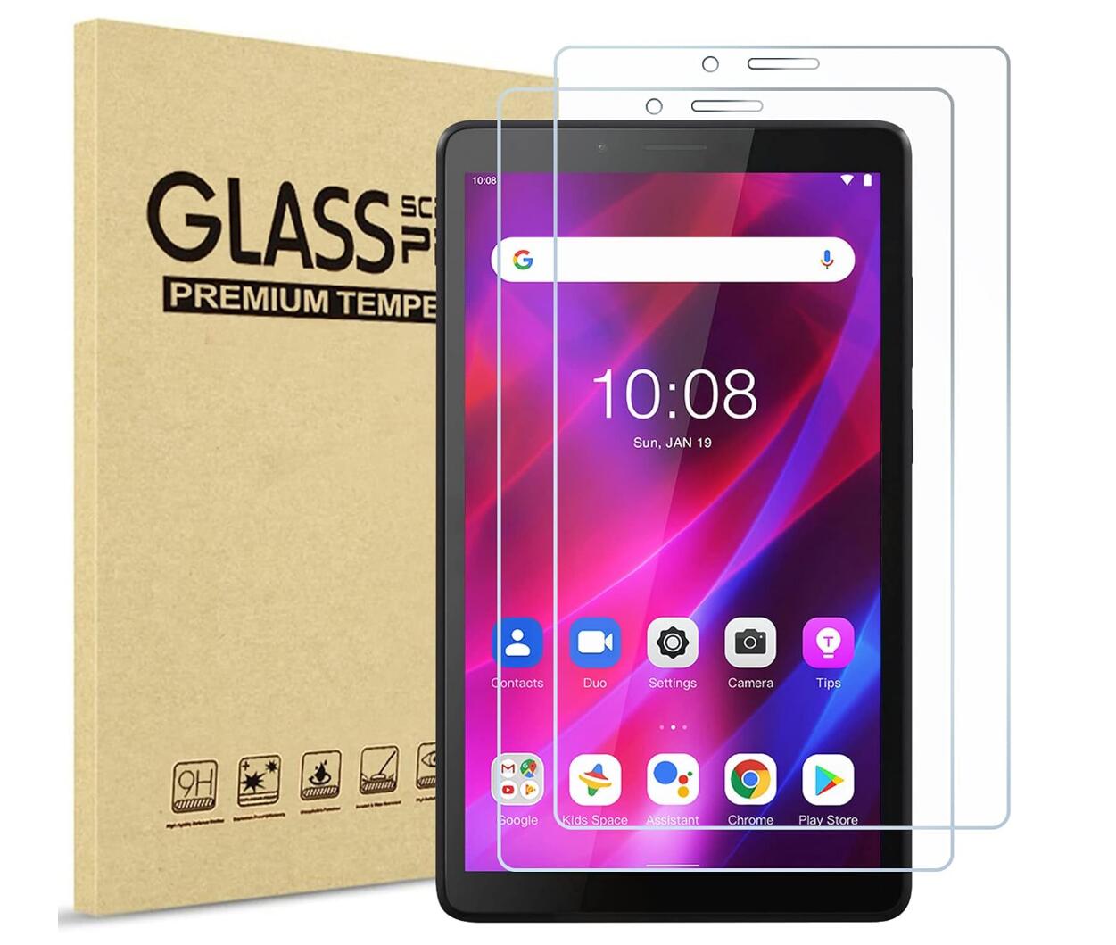 [2 Pack] Clear Tempered Glass Lenovo Tab M7 (2020) Screen Protector