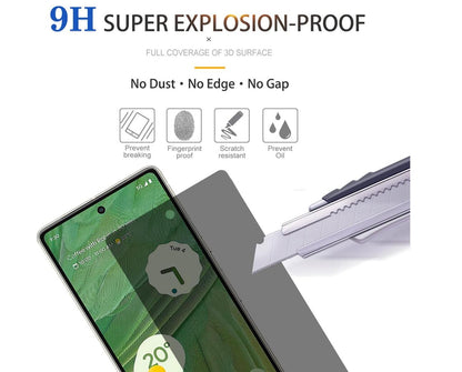 [2 Pack] Anti-Spy Tempered Glass Google Pixel 7 Pro Screen Protector