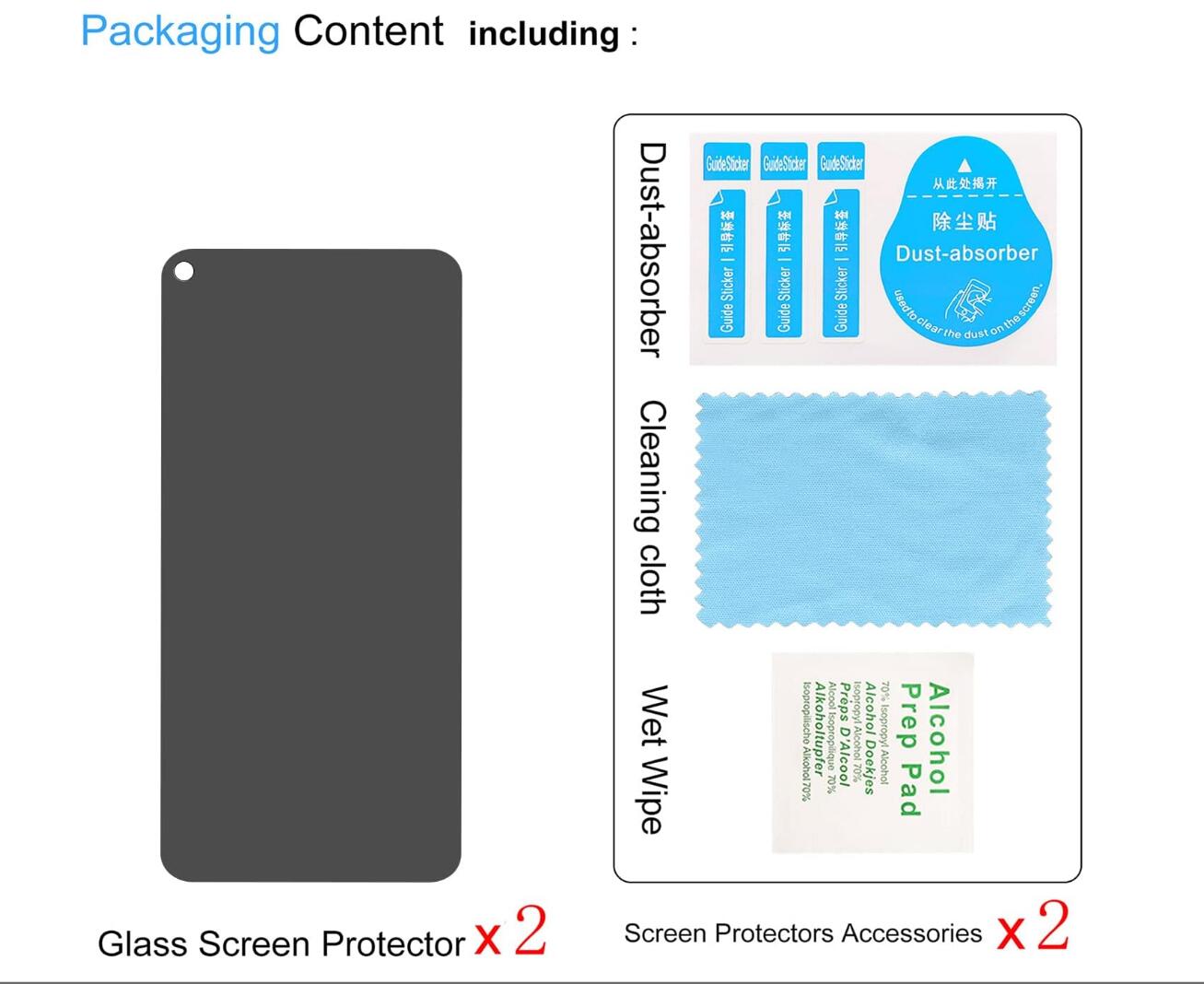 [2 Pack] Anti-Spy Tempered Glass Google Pixel 3A Screen Protector