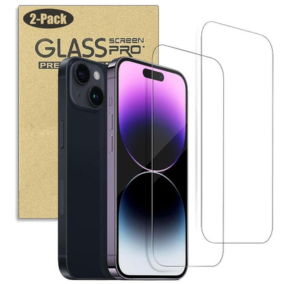 [2 Pack] Clear Tempered Glass Apple iPhone 12 Screen Protector