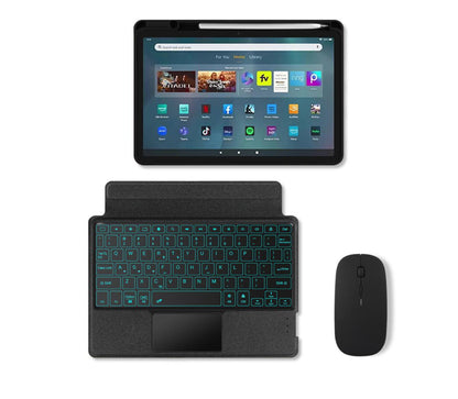 Horizontal Vertical Touchpad Backlit Keyboard Amazon Kindle Fire Max Case