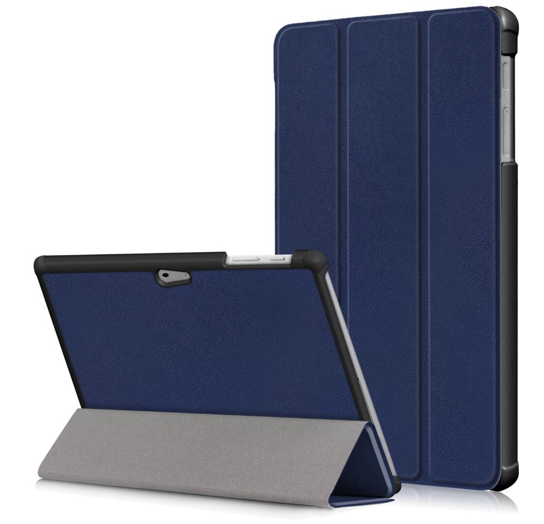 Tri-fold Caster Leather Microsoft Surface Go 2 (2020) Case Slim