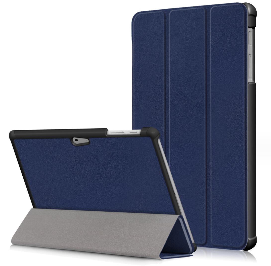 Tri-fold Caster Leather Microsoft Surface Go 1 (2018) Case Slim