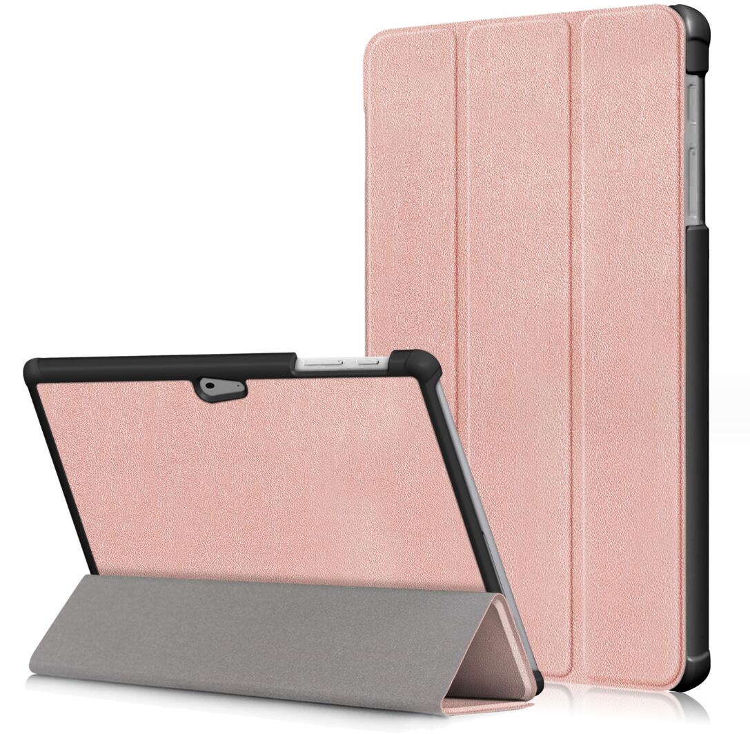 Tri-fold Caster Leather Microsoft Surface Go 1 (2018) Case Slim