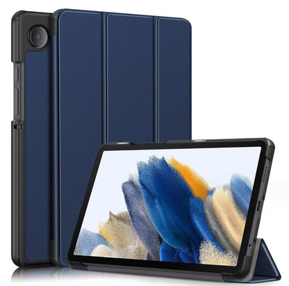 Tri-fold Caster Leather Samsung Galaxy Tab A9 Case Hard Shell Slim