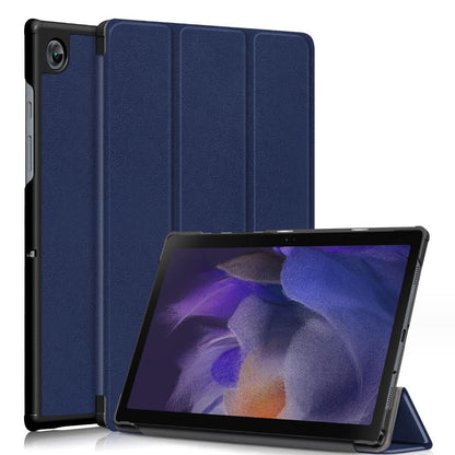 Tri-fold Caster Leather Samsung Galaxy Tab A8 Case Hard Shell Slim