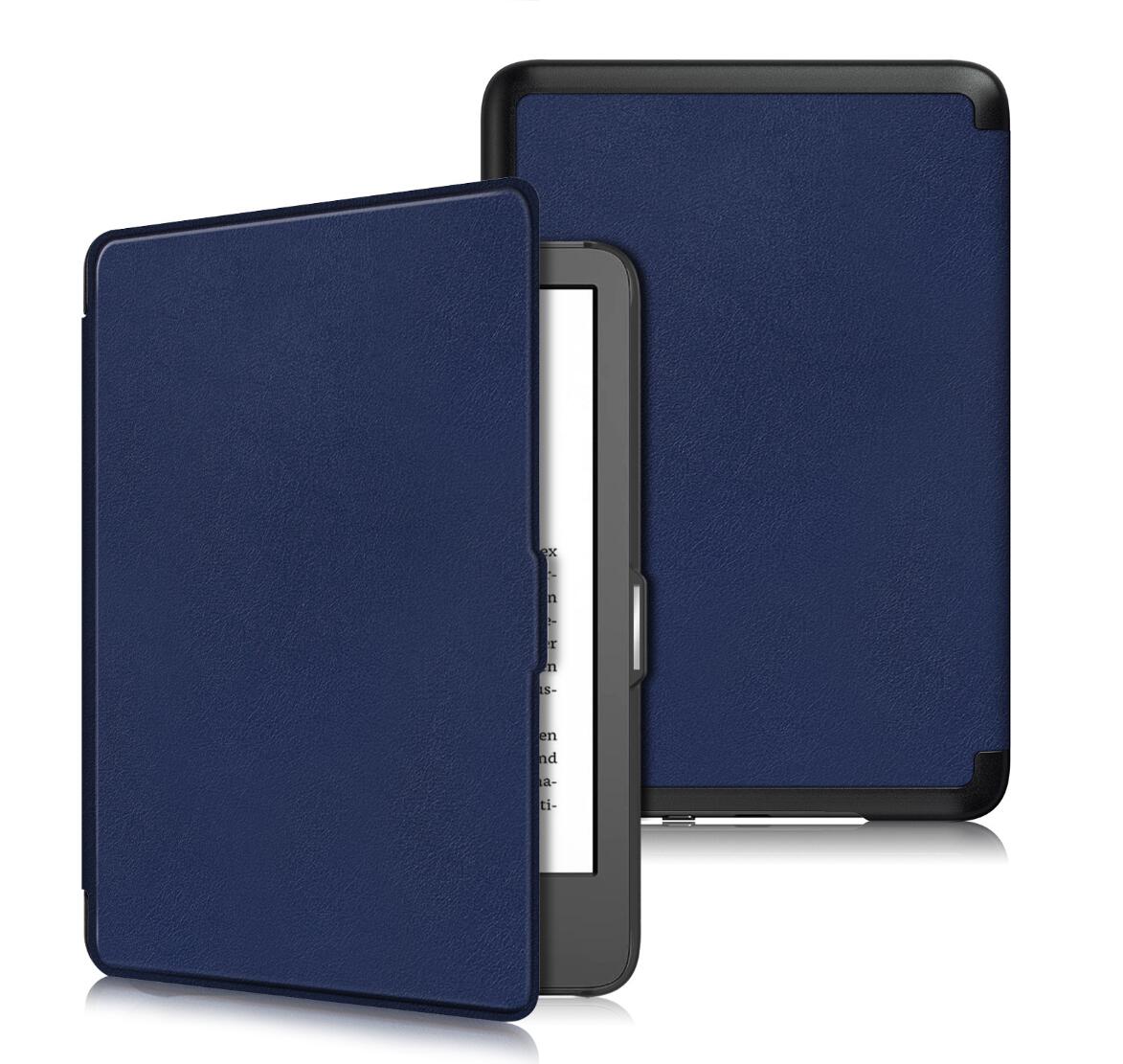 Tri-fold Caster Leather Kindle (2022) Case Hard Shell Slim