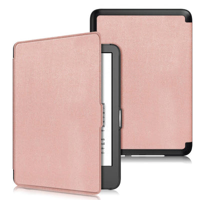 Tri-fold Caster Leather Kindle (2022) Case Hard Shell Slim