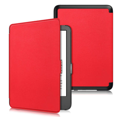 Tri-fold Caster Leather Kindle (2022) Case Hard Shell Slim