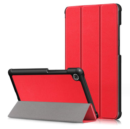 Tri-fold Caster Leather Lenovo Tab M7 (2019) Case Hard Shell Slim