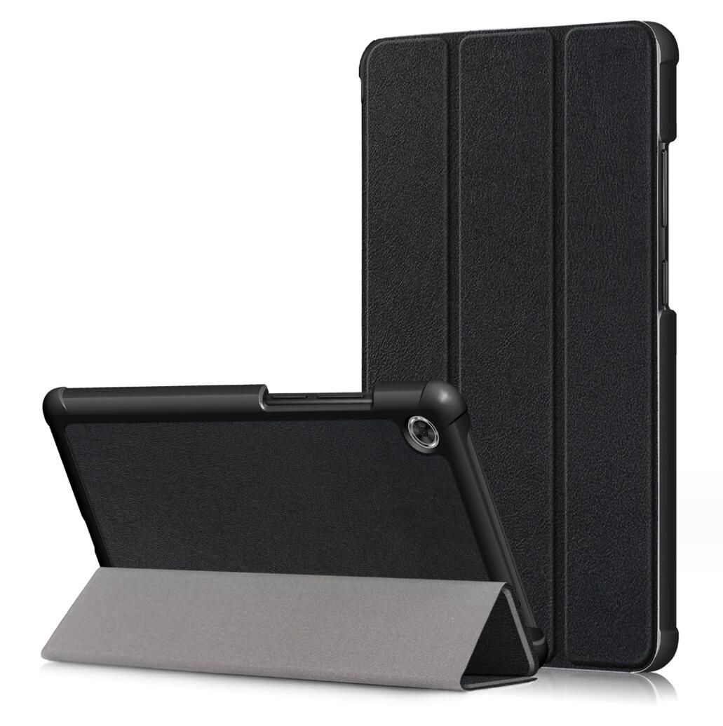 Tri-fold Caster Leather Lenovo Tab M7 (2021) Case Hard Shell Slim