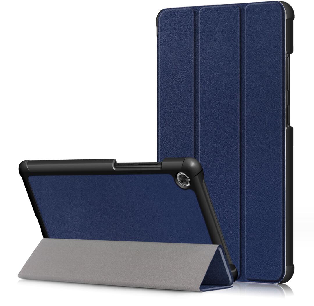 Tri-fold Caster Leather Lenovo Tab M7 (2019) Case Hard Shell Slim