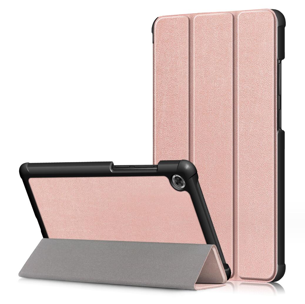 Tri-fold Caster Leather Lenovo Tab M7 (2021) Case Hard Shell Slim