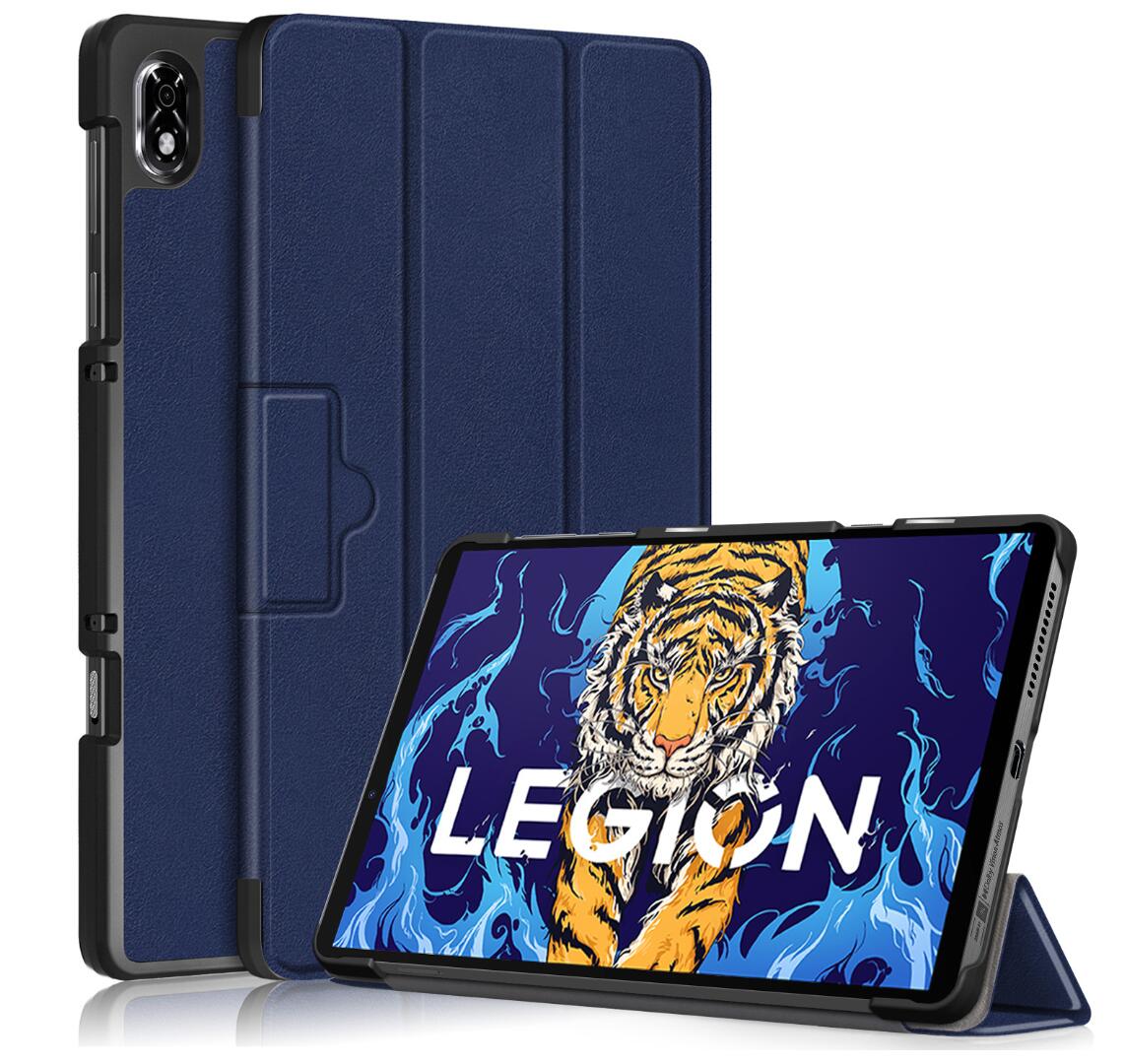 Tri-fold Caster Leather Lenovo Legion Y700 (2022) Case Hard Shell Slim