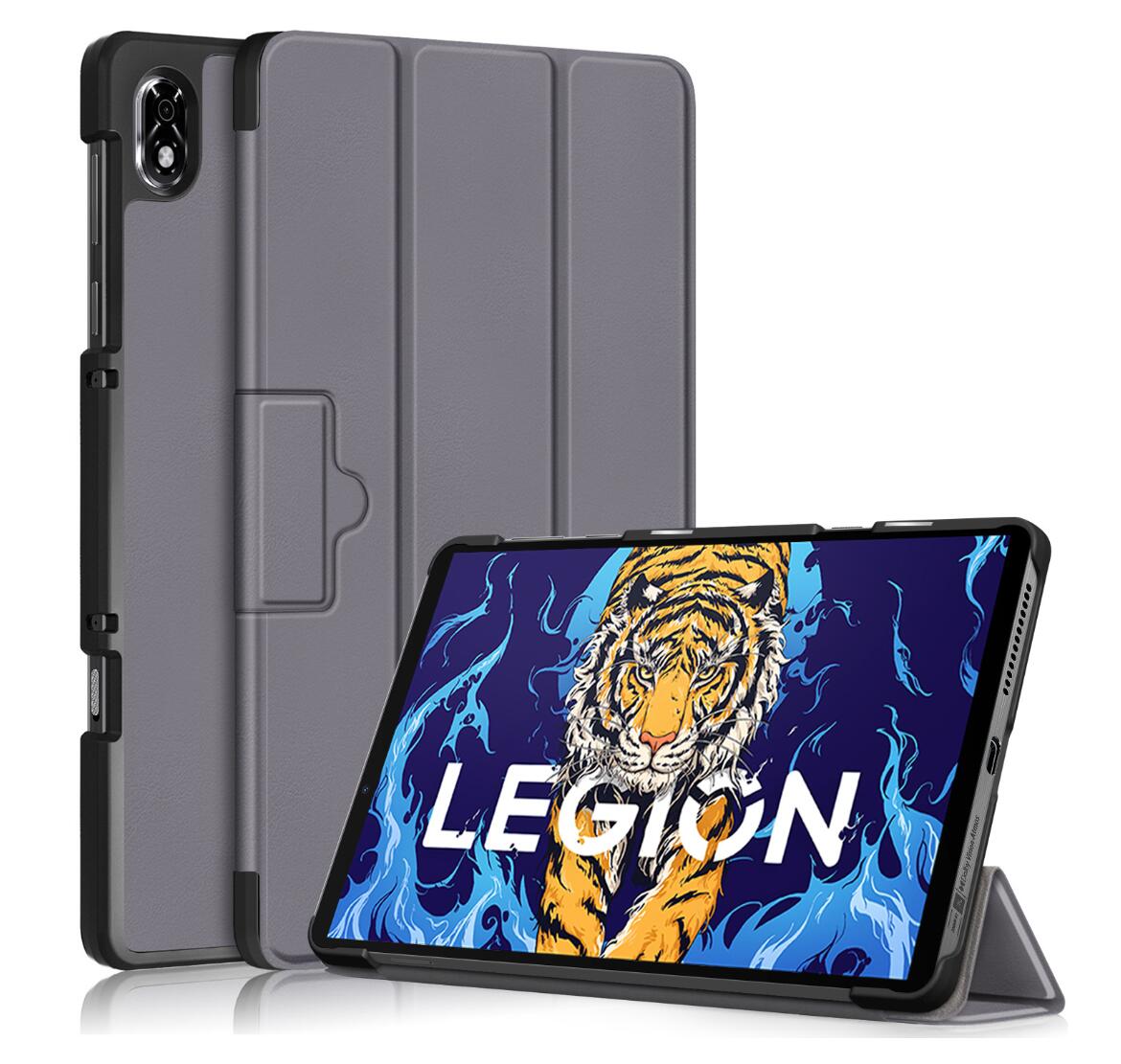 Tri-fold Caster Leather Lenovo Legion Y700 (2022) Case Hard Shell Slim