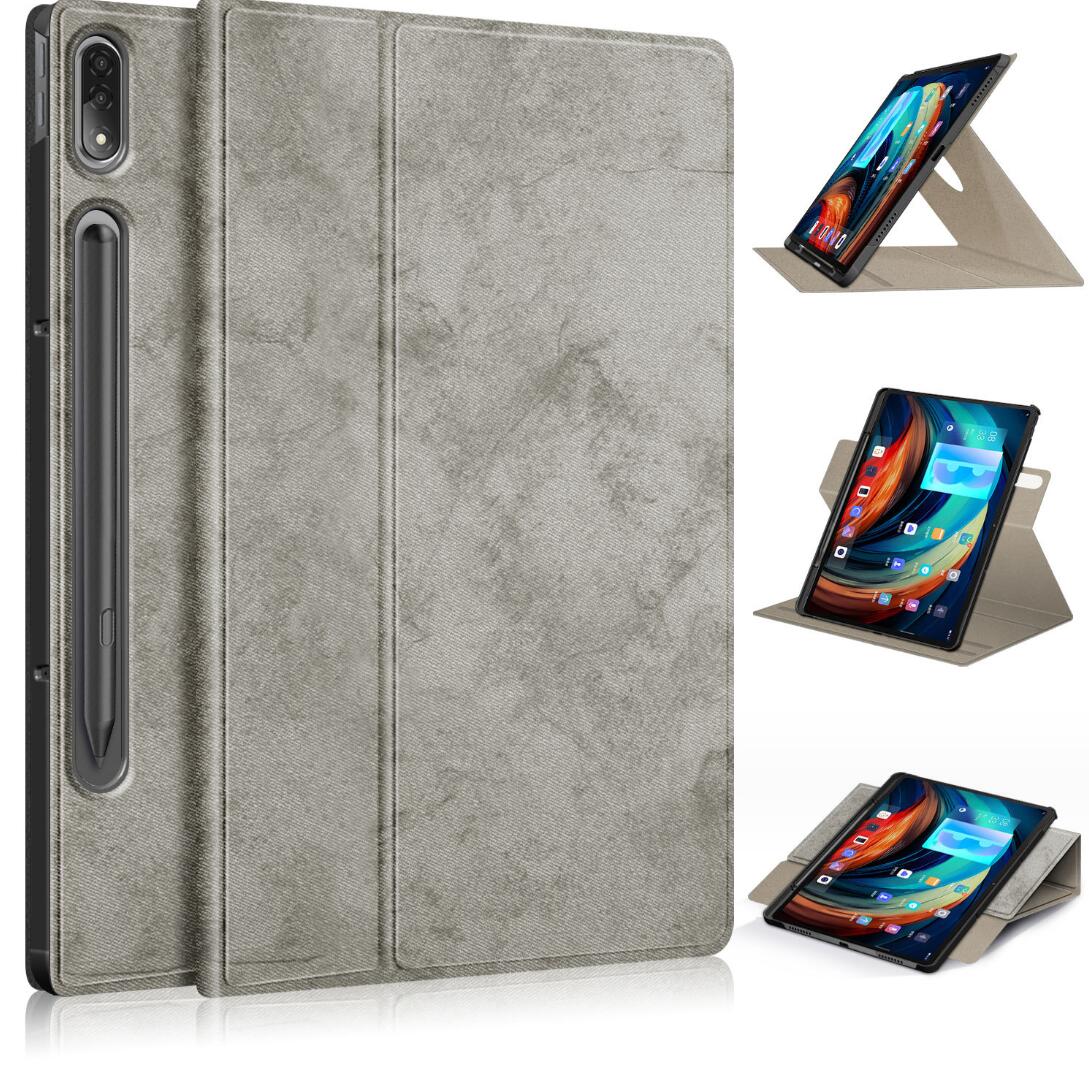 Rotating Stand Voltage Lenovo Tab P12 Pro (2021) Case Leather