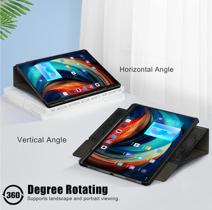 Rotating Stand Voltage Lenovo Tab P12 Pro (2021) Case Leather