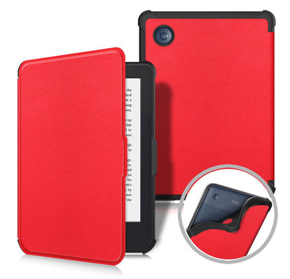 Tri-fold Caster Leather Kobo Clara 2E Case Hard Shell Slim