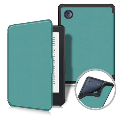 Tri-fold Caster Leather Kobo Clara 2E Case Hard Shell Slim