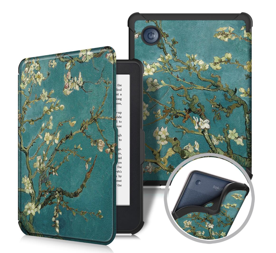 Tri-fold Caster Leather Kobo Clara 2E Case Hard Shell Slim