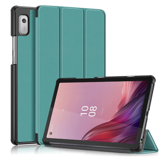 Tri-fold Caster Leather Lenovo Tab M9 (2023) Case Hard Shell Slim