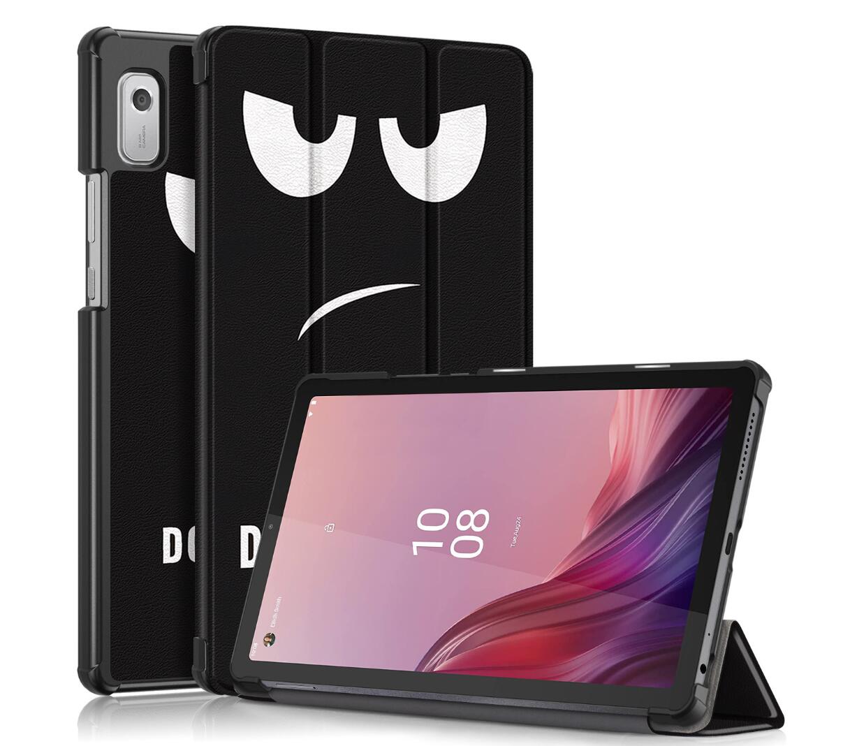 Tri-fold Caster Leather Lenovo Tab M9 (2023) Case Hard Shell Slim