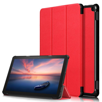 Tri-fold Caster Leather Kindle Fire HD 10 (2021) Case Hard Shell Slim