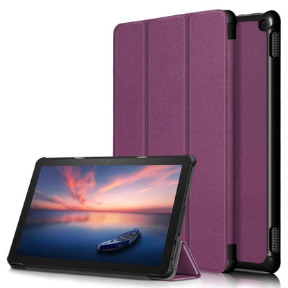 Tri-fold Caster Leather Kindle Fire HD 10 (2021) Case Hard Shell Slim