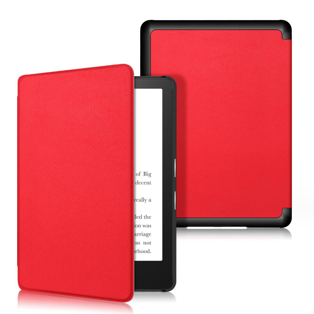 Tri-fold Caster Leather Kindle Paperwhite 5 Case Hard Shell Slim