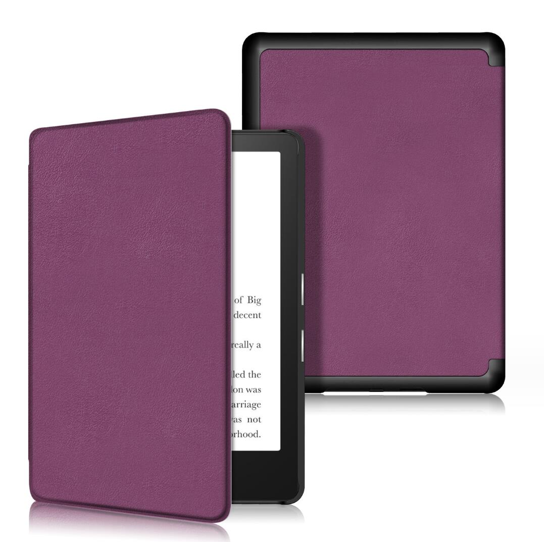 Tri-fold Caster Leather Kindle Paperwhite 5 Case Hard Shell Slim