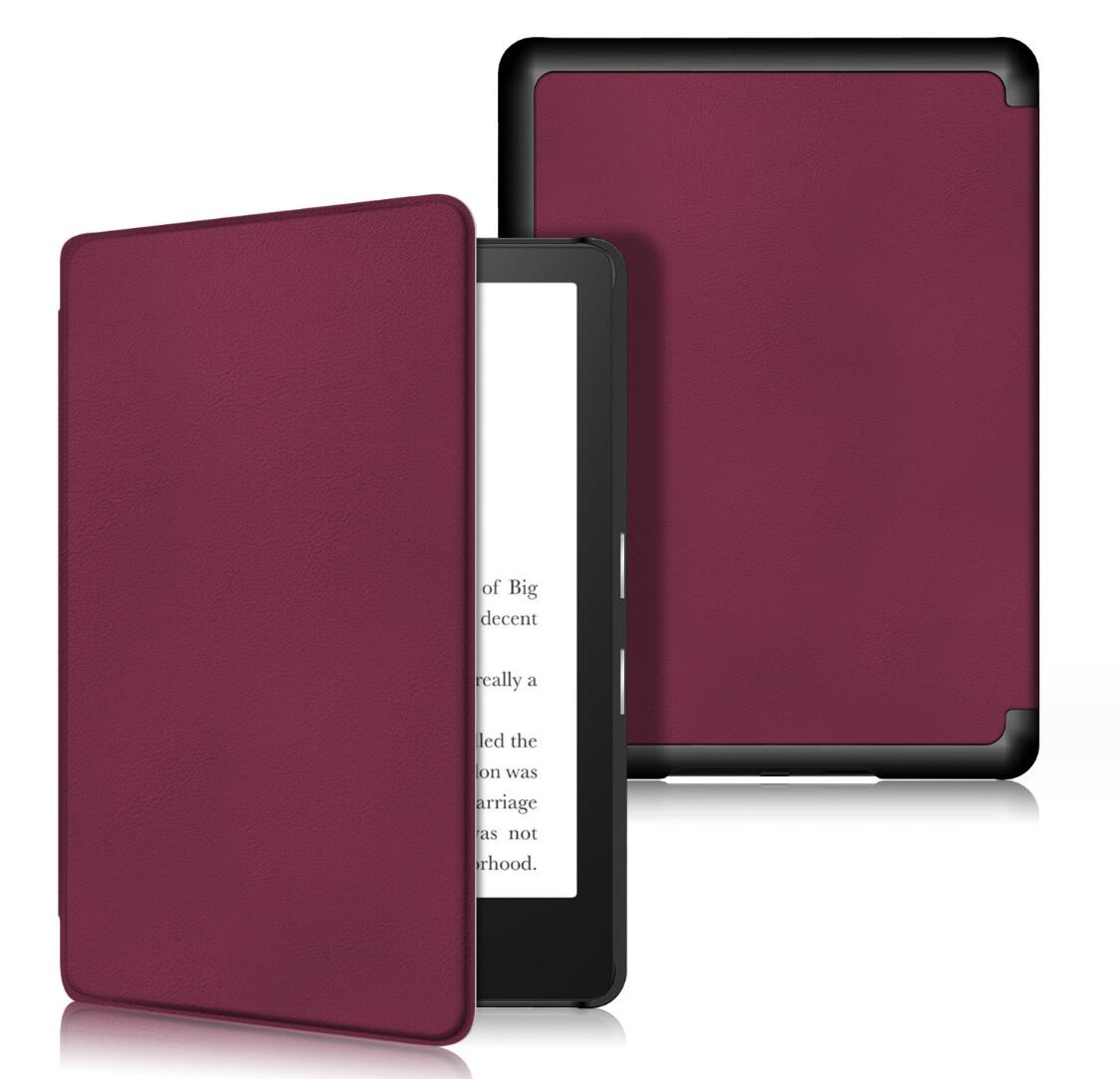 Tri-fold Caster Leather Kindle Paperwhite 5 Case Hard Shell Slim