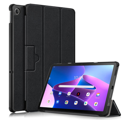 Tri-fold Caster Leather Lenovo Tab M10 Plus (2022) Case Hard Shell