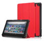 Tri-fold Caster Leather Kindle Fire 7 (2022) Case Hard Shell Slim