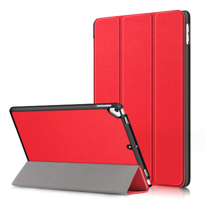 Tri-fold Caster Leather Apple iPad 9 Case Hard Shell Slim