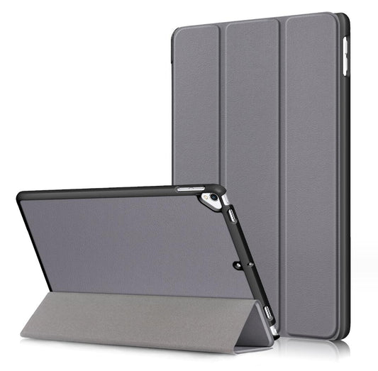 Tri-fold Caster Leather Apple iPad 7 Case Hard Shell Slim