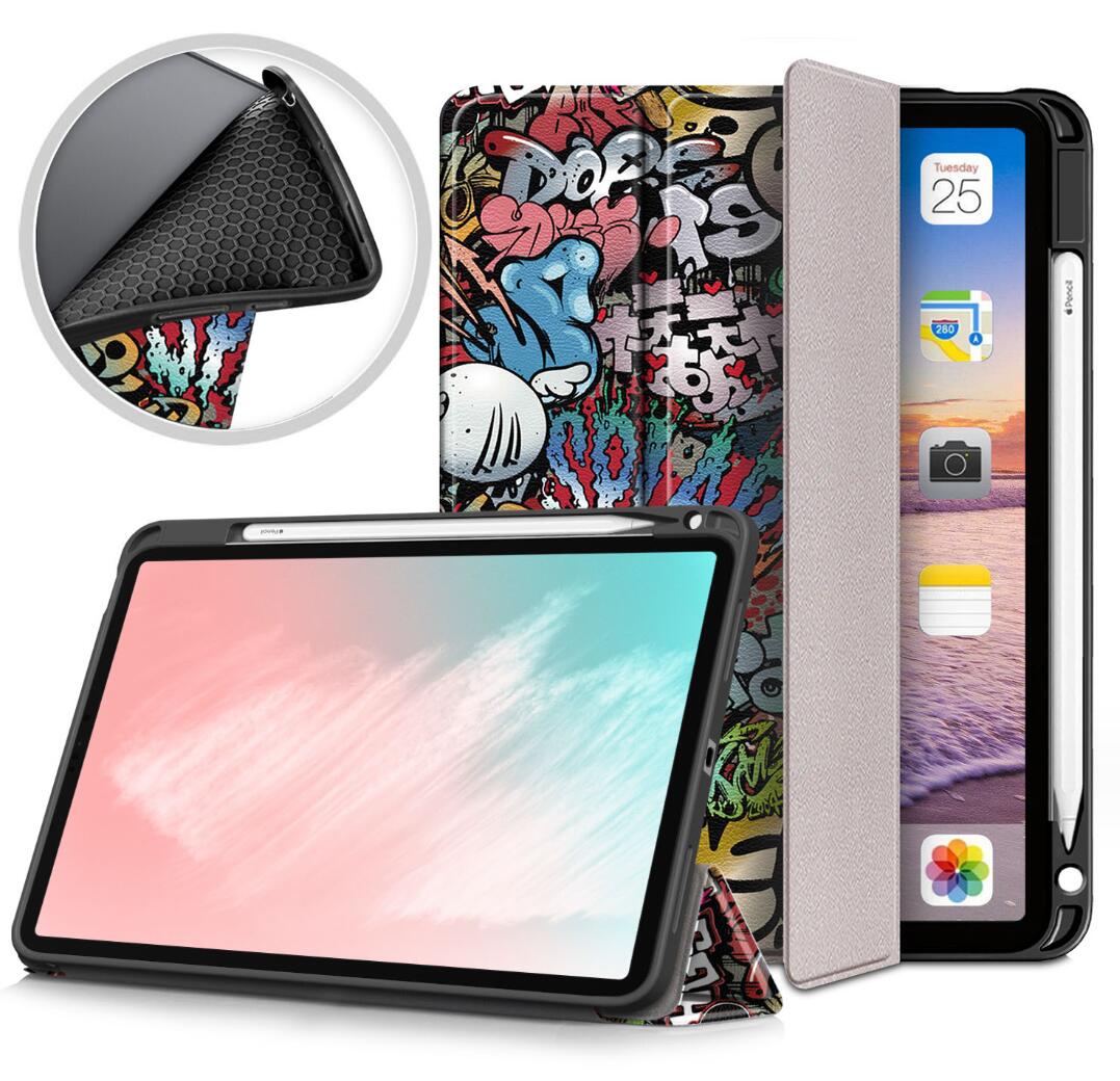 Soft TPU Combo Leather Apple iPad Air 5 Case Tri-fold Stand