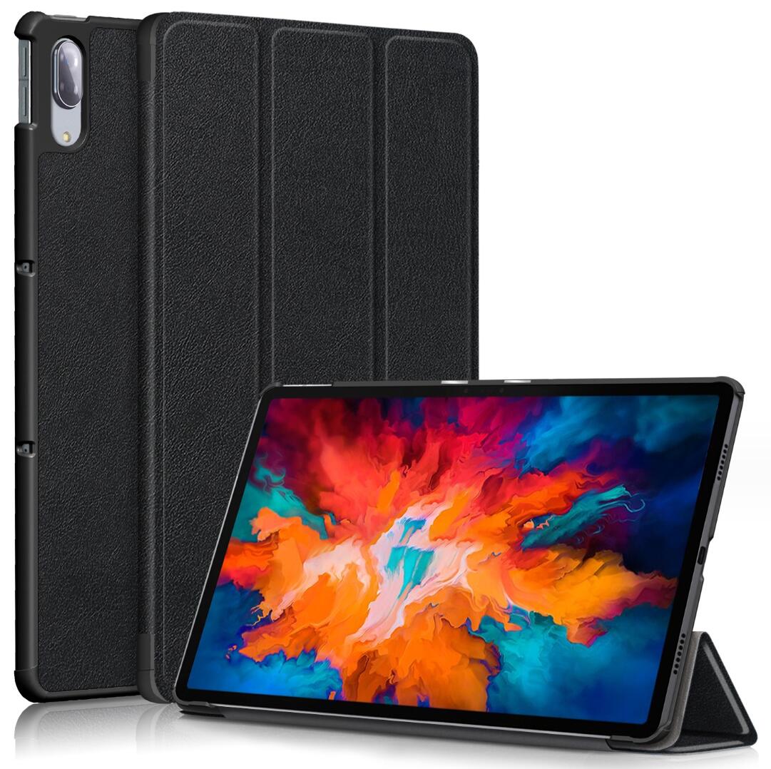 Tri-fold Caster Leather Lenovo Tab P11 Pro (2021) Case Hard Shell Slim