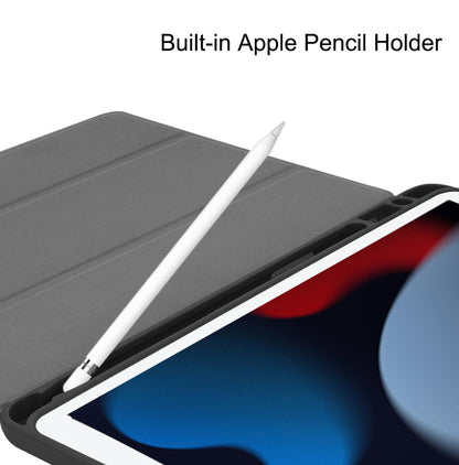 Soft TPU Combo Leather Apple iPad 7 Case Tri-fold Stand