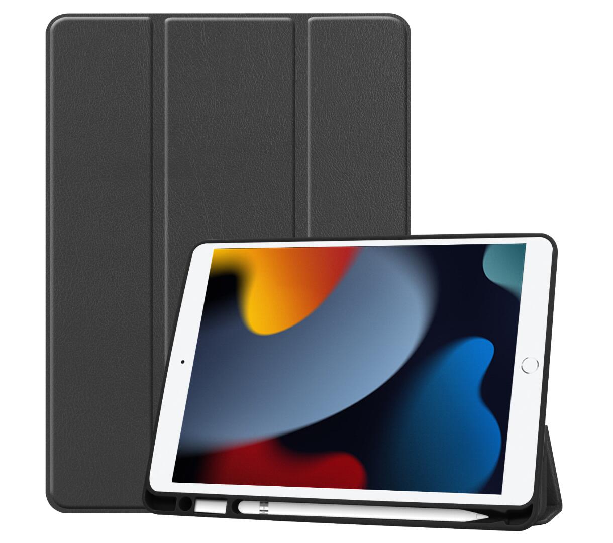 Soft TPU Combo Leather Apple iPad 7 Case Tri-fold Stand