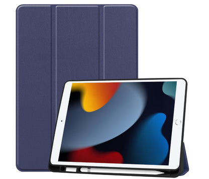 Soft TPU Combo Leather Apple iPad 7 Case Tri-fold Stand